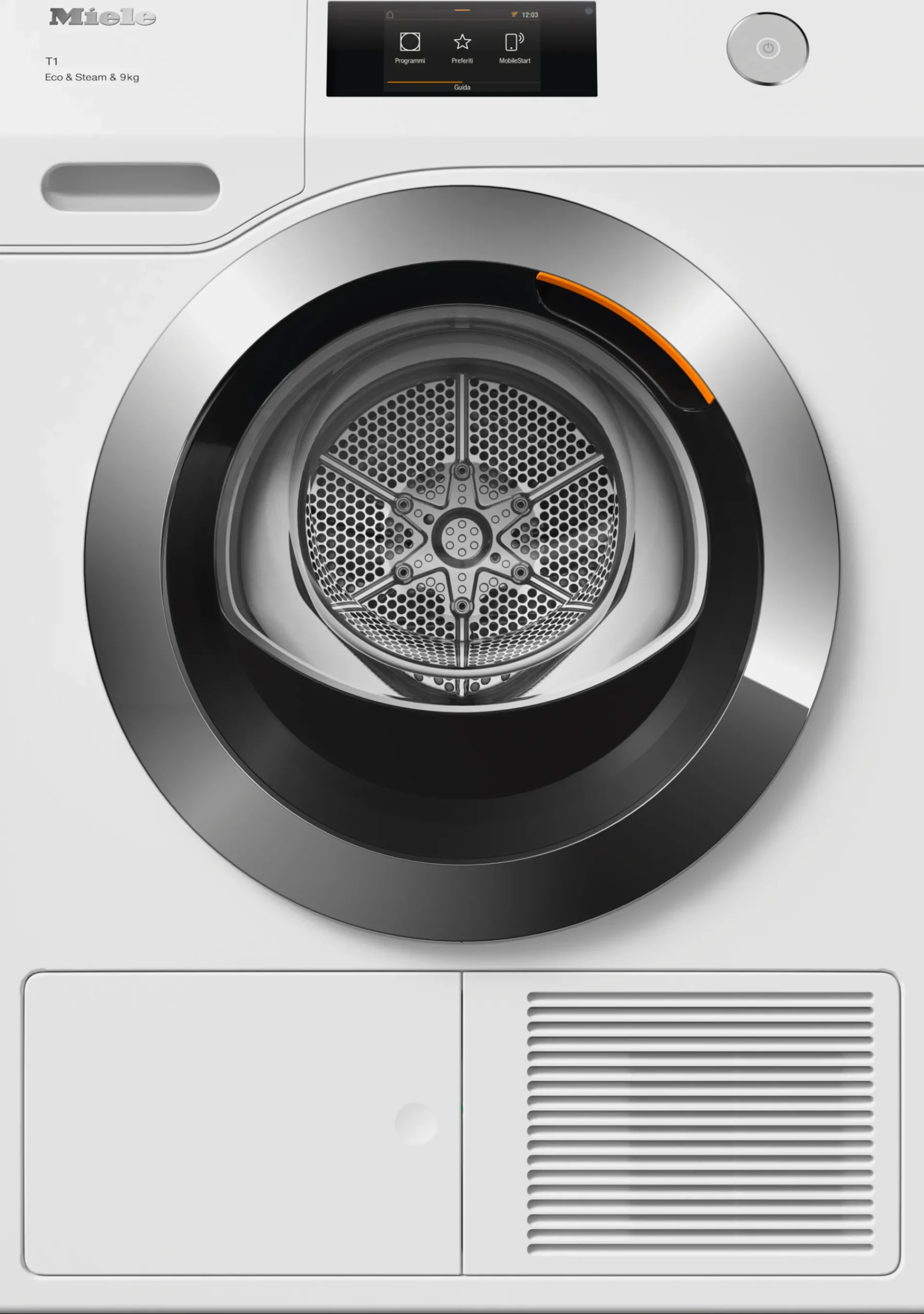 tcrwp_ecosteamkg_bianco_l_1.webp Miele Asciugatrici | TCR790WP Eco&Steam&9kg bianco loto